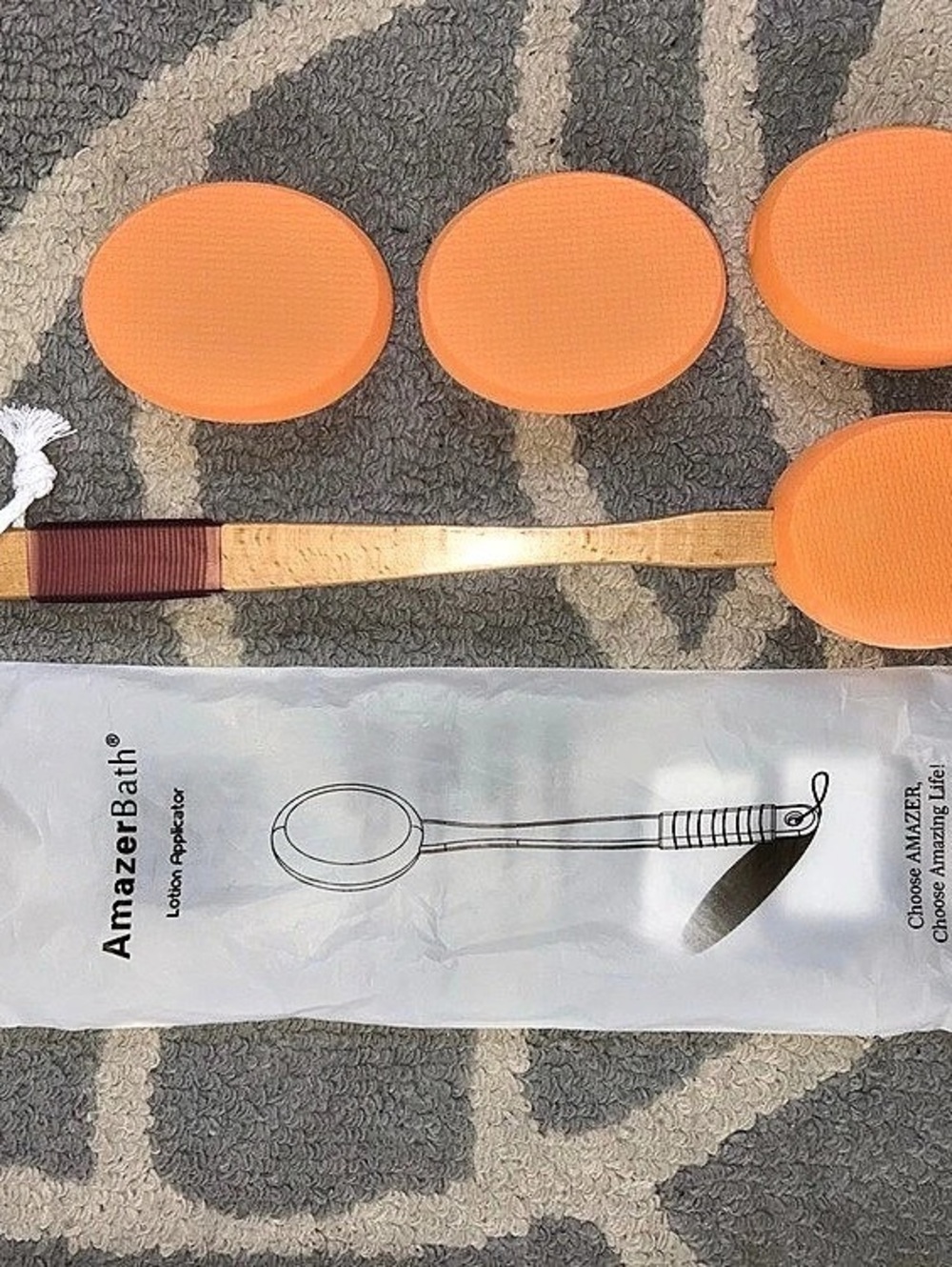 AmazonBath lotion applicator Tool Orange NWT